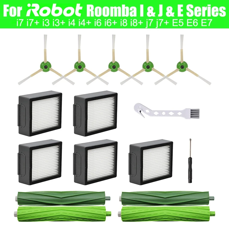 

IG-Replacement Parts For Irobot Roomba I3 I4 I6 I7 I8 J7 E5 E6 E7 Robot Vacuum Cleaner HEPA Filter Main Side Brush