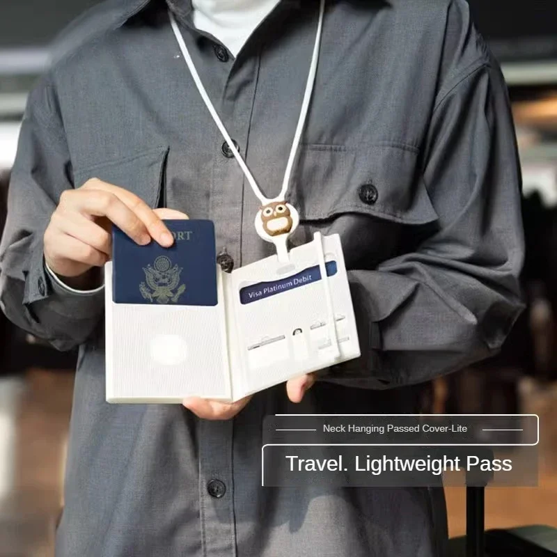 Дорожный паспорт зажим для шеи многофункциональная Обложка удостоверения