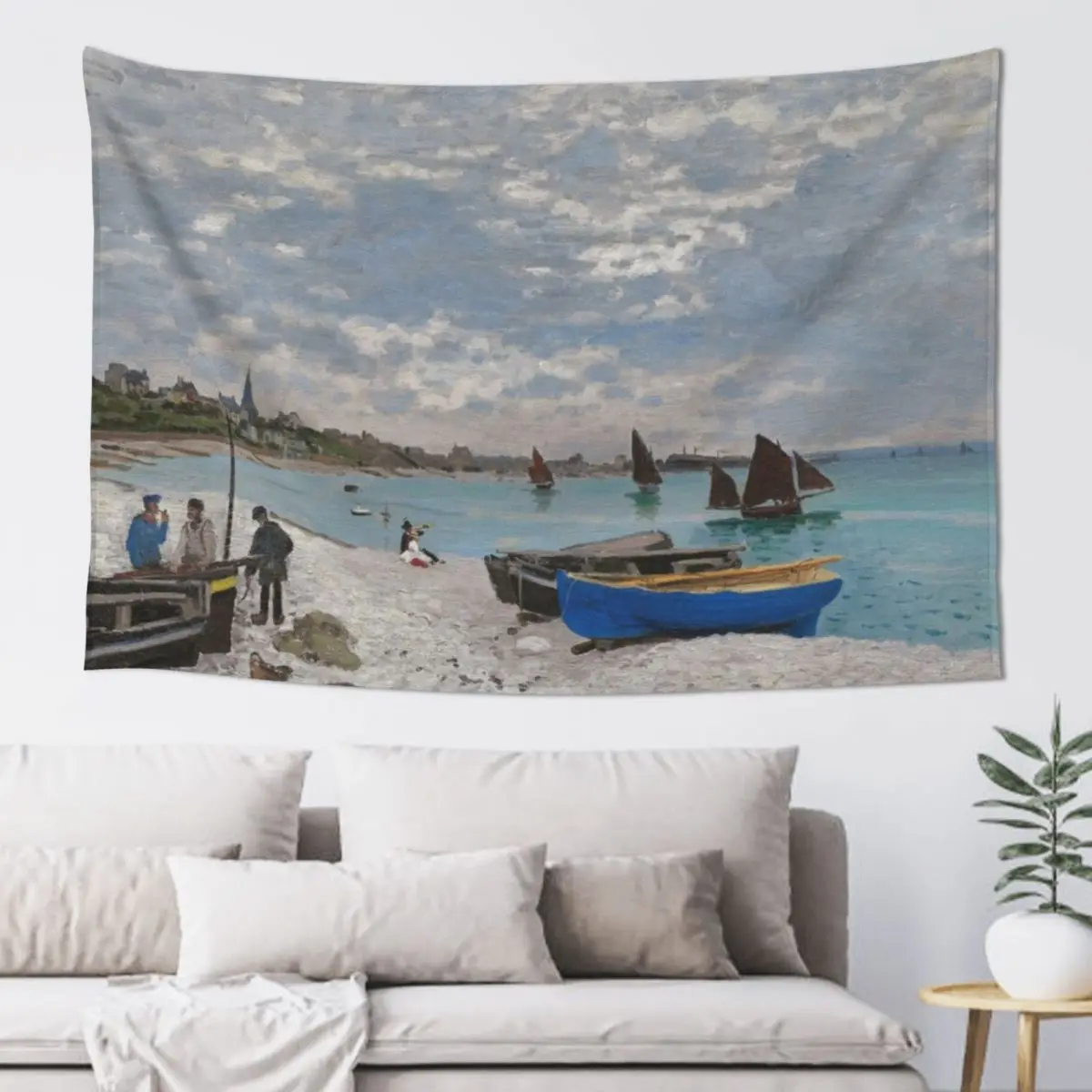 Пляж в Sainte-...” (1867) Гобелен Monet Настенное украшение для гостиной