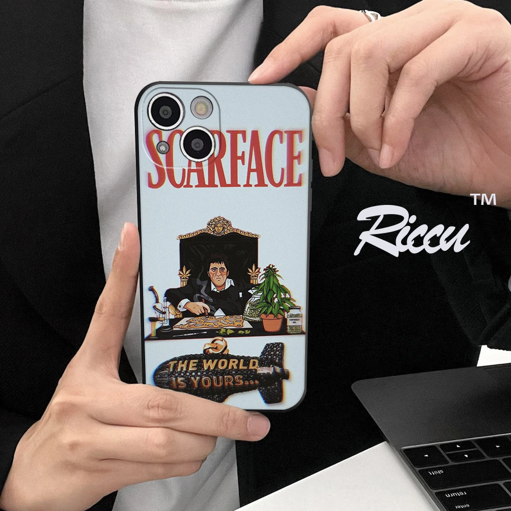 Мягкий чехол для iPhone14 Scarface 1983 пленка Al Pacino для iphone 14 13 11 12 Mini Pro MAX 8 7Plus SE 2020 X XR XS