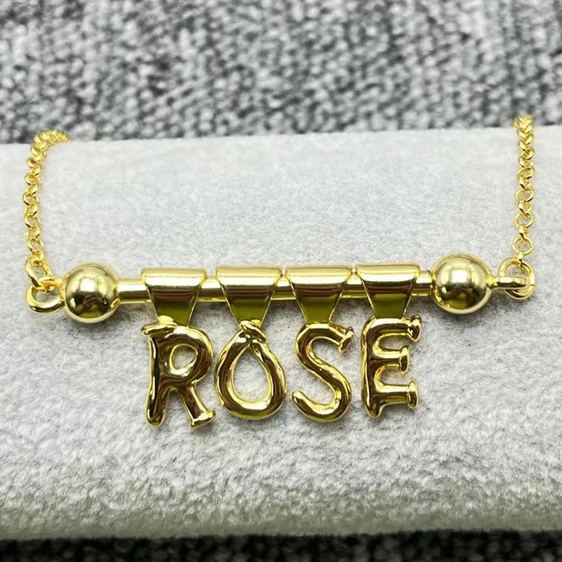 

2023 Fashionable UNOde50 Fashionable Plating 925 DIY Pendant alphabet splicing necklace women's birthday romantic gift
