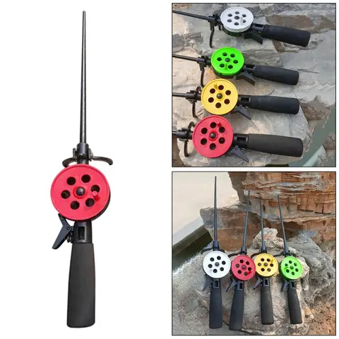 Портативная легкая удочка для зимней подледной рыбалки с катушкой для занятий спортом на открытом воздухе 14 дюймов