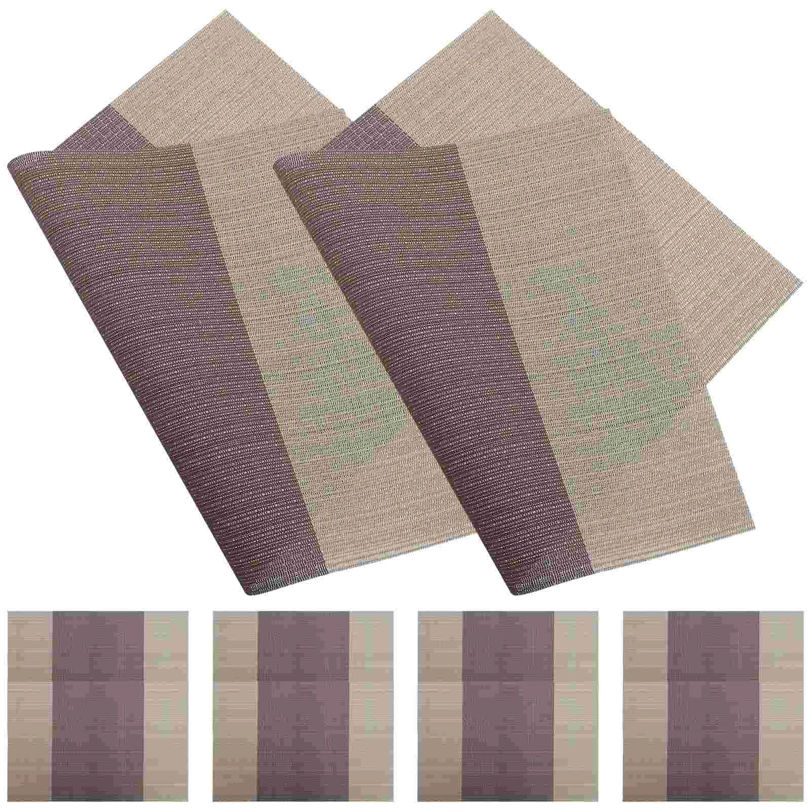 

10Pcs Kitchen Dining Machine Washable Washable Placemats Creative Cup Mat Simple Style Place Mat for Decoration Table