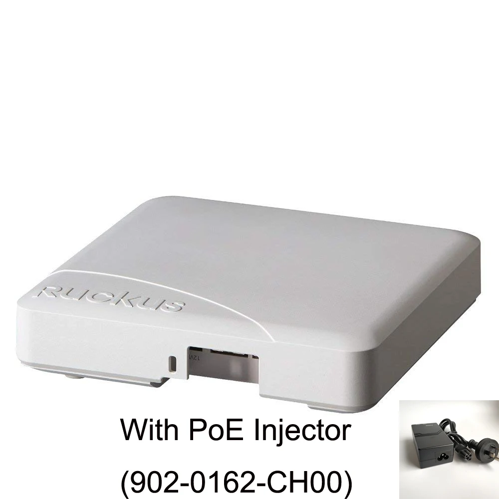 Ruckus Wireless ZoneFlex R600 901-R600-WW00 (alike 901-R600-US00) With PoE Injector 902-0162-CH00 Access Point Dual-Band