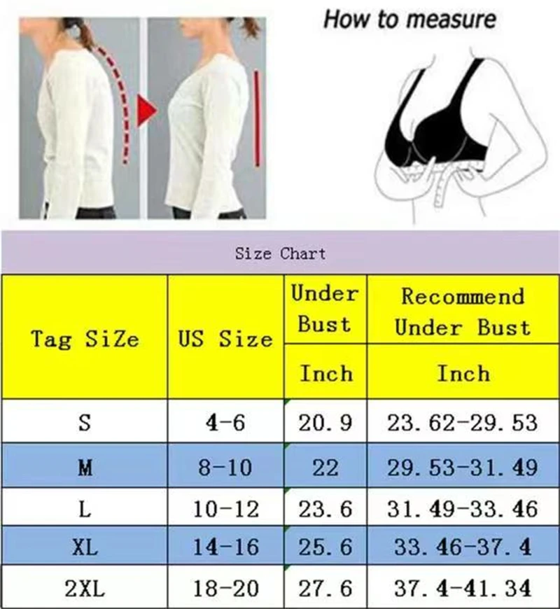 Women's Adjustable Bult Back Brace Shoulder Support Belt Vest Bra Hunchback Posture Corrector Health Care Women Underwear