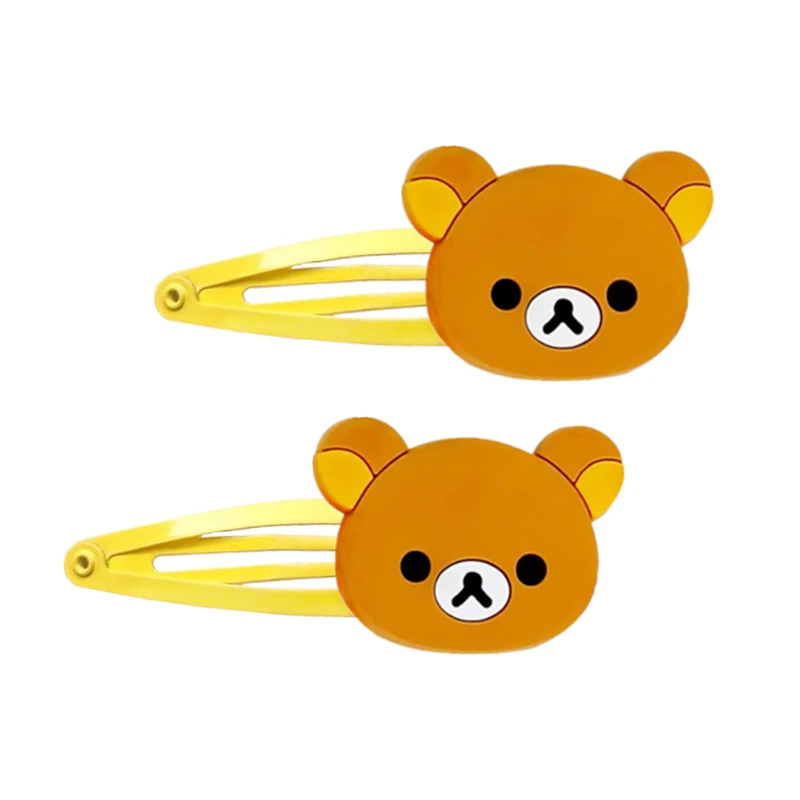 Набор заколок для волос Rilakkuma из 2 предметов Симпатичные заколки с медведем и