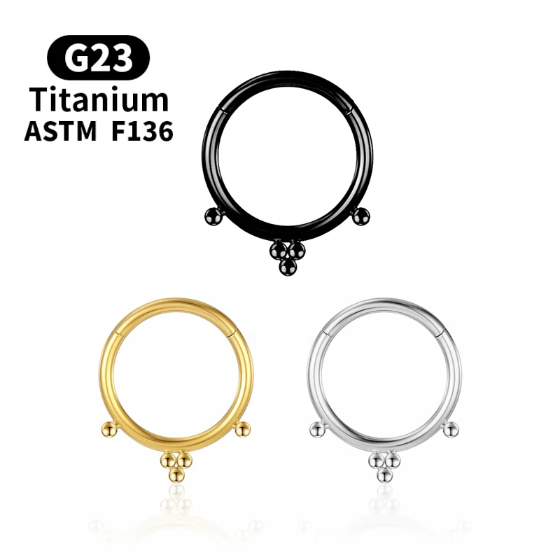 

Helix Cartilage Diaphragm Tragus Zircon Piercing Helix Body G23 Titanium Clicker Nose Ring Labret Crystal Hinge Segment Jewelry
