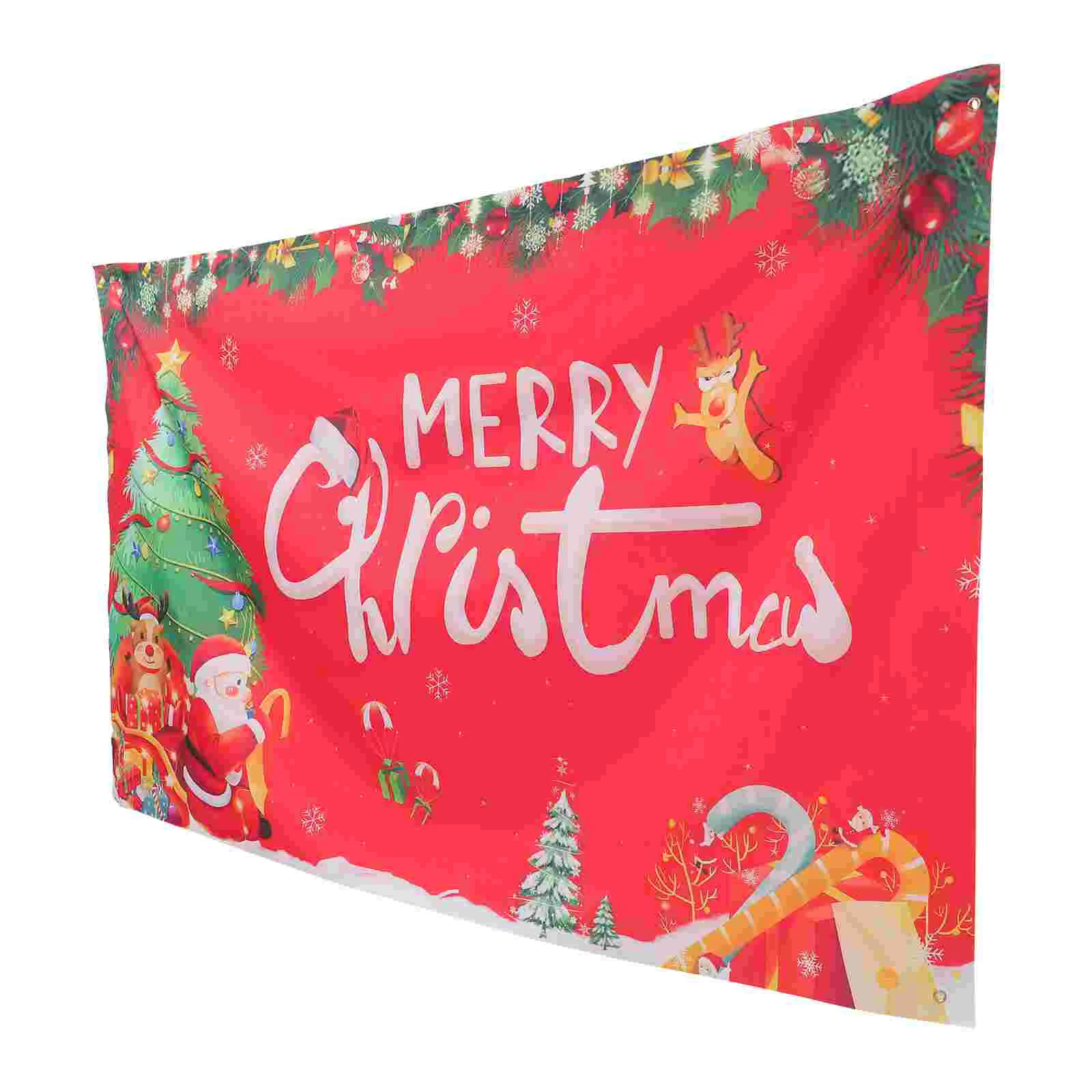 

Backdrop Photo Christmas Wallblanket Hanging Props Classic Pattern Backdrops Background Red Tapestry Booth