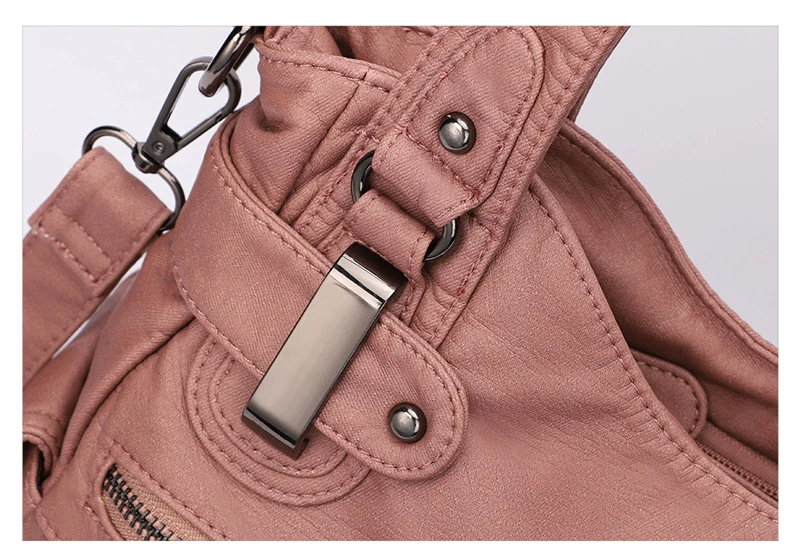 Luxury Pu Leather Messenger Bag Vintage Women Hand Bag Large Capacity Casual Hobo Handbag Purse Female Crossbody Shoulder Bags