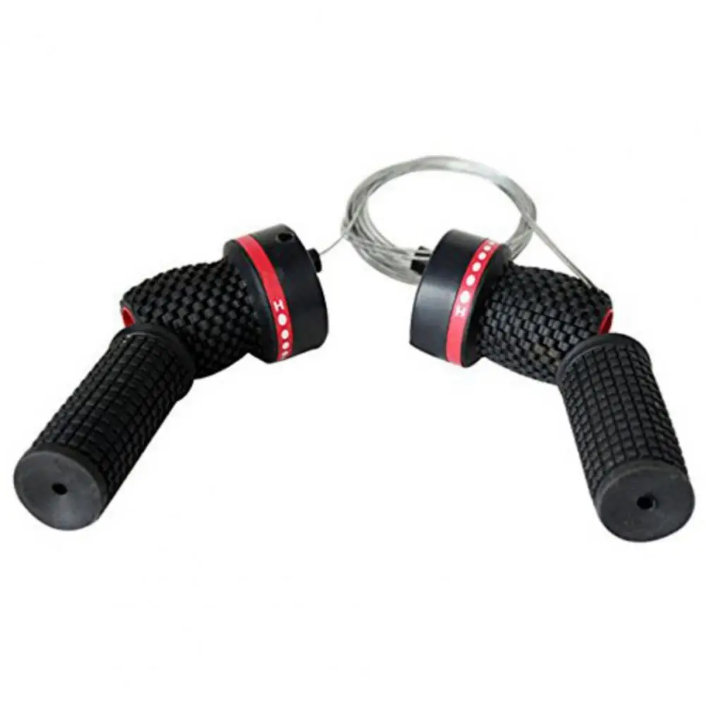 

2Pcs Bike Gear Shifter Anti-oxidation Anti-rust Bike Speed Twist Gear Shifter with Grips Cycling Bike Twist Grip Gear Shifters