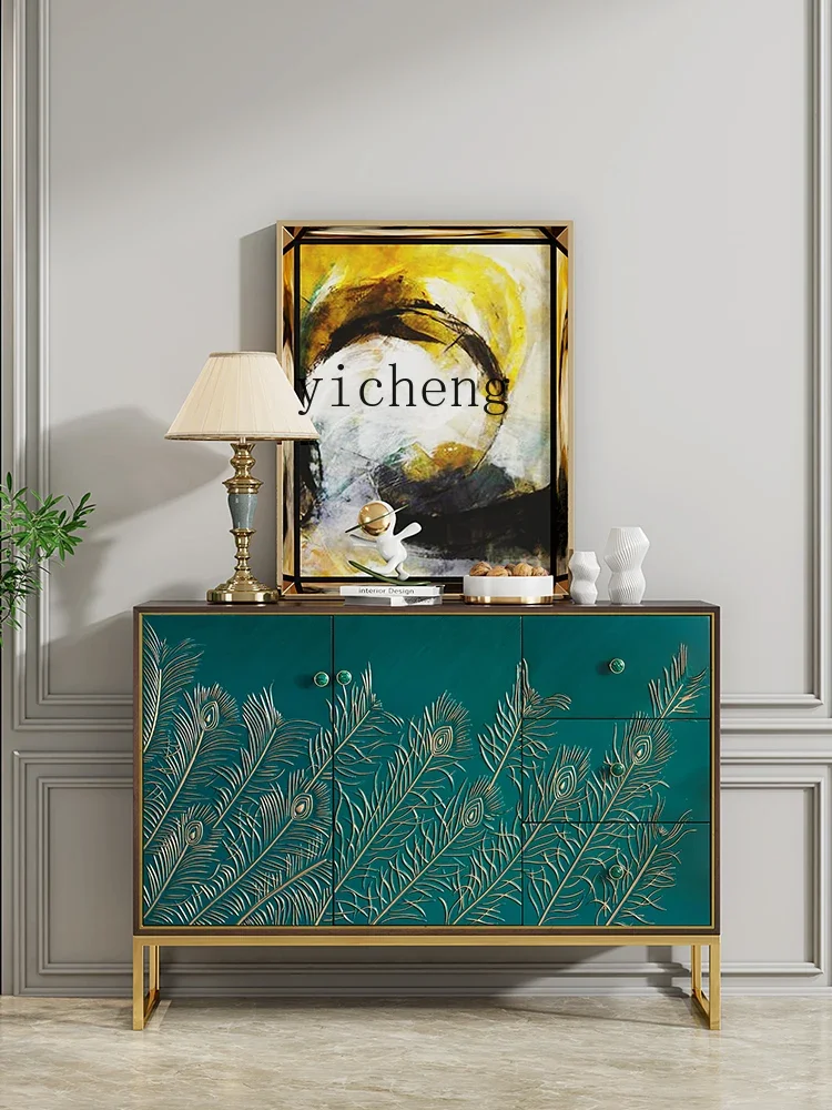 Входной шкаф ZC домашний интегрированный из массива дерева для прихожей