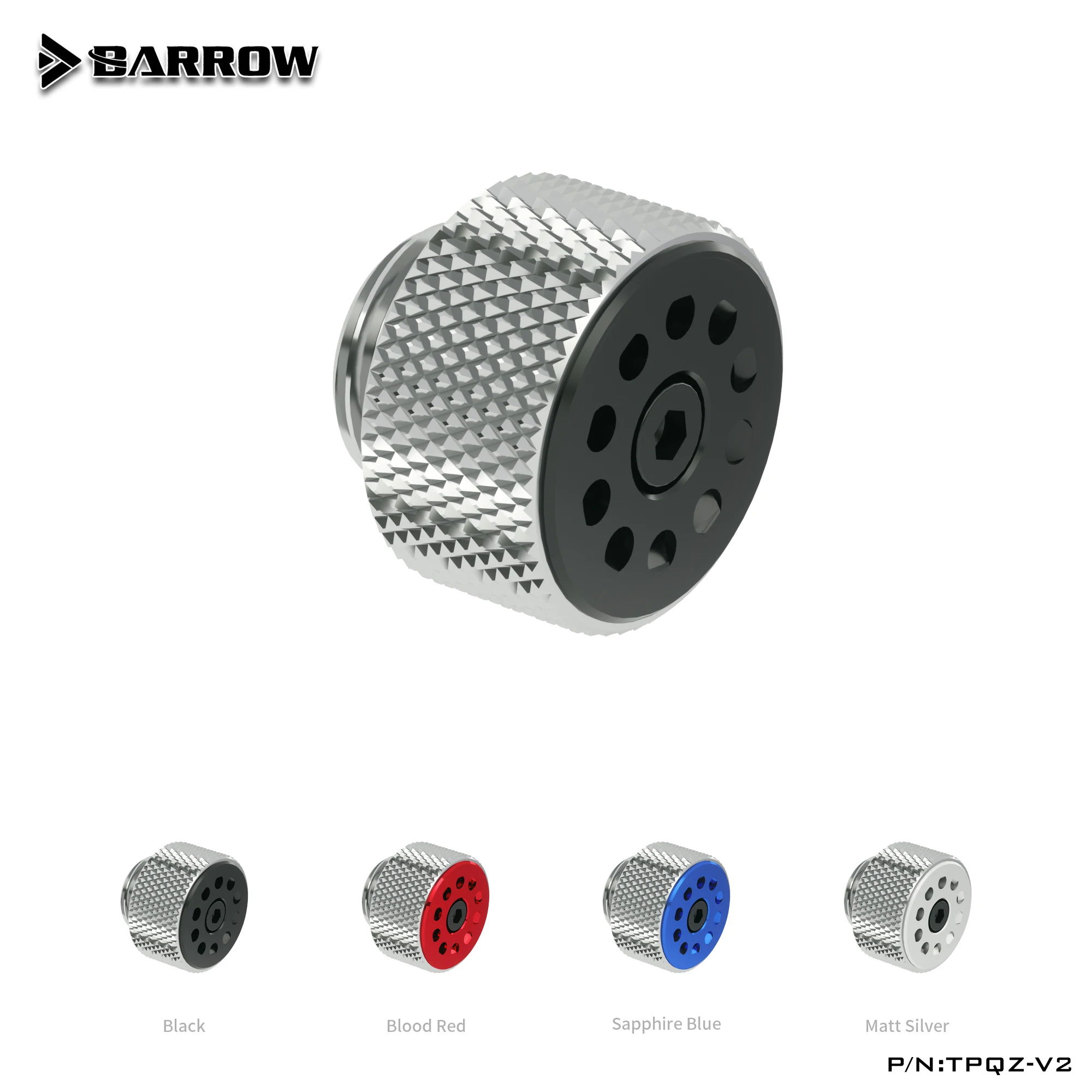 Barrow TPQZ-V2 Multi-color Air Evacuation Valve watercooler fitting g1/4 watercooling pc Silver/Black/White