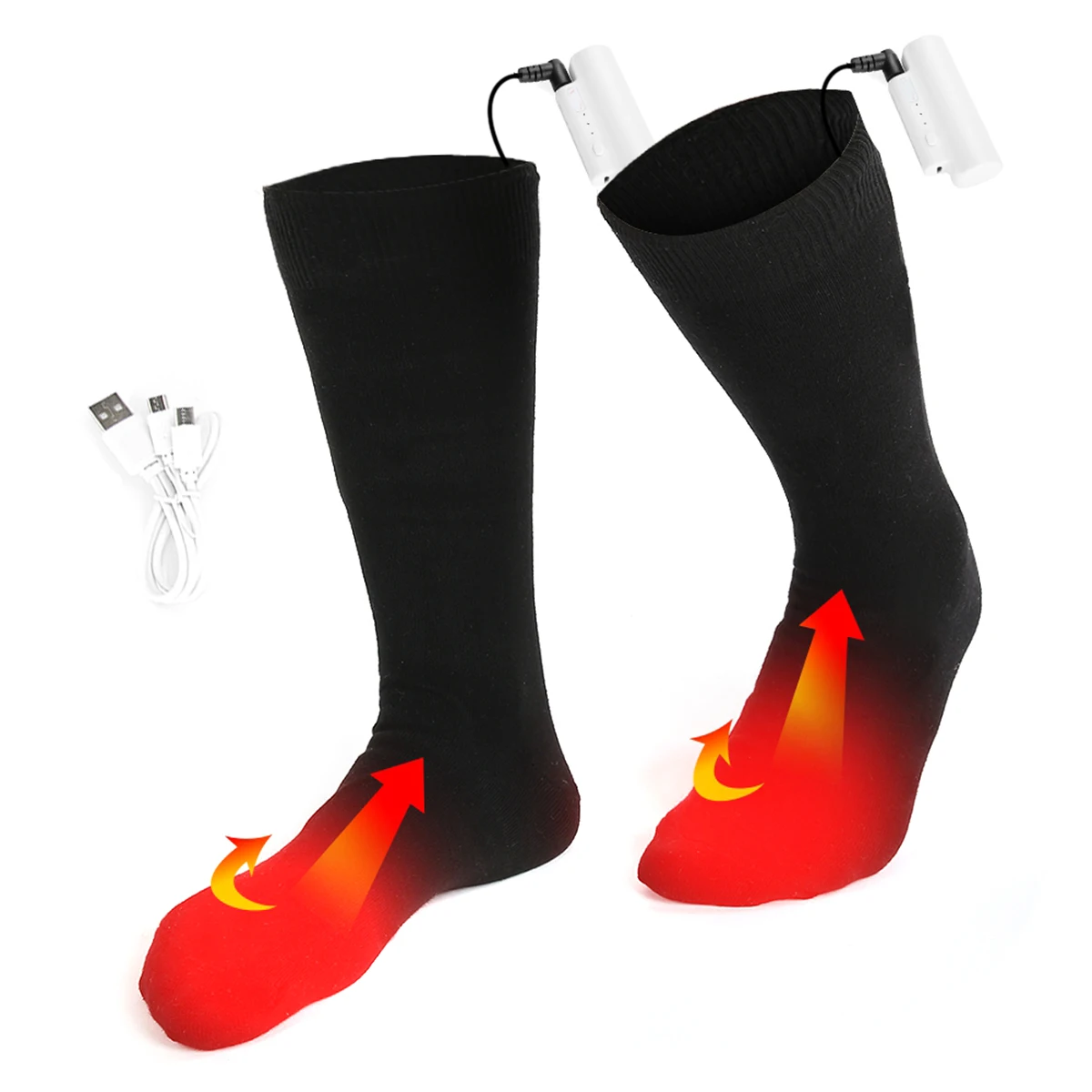 

Winter Warm Socks Comfortable Electric Cotton Socks 3 Temperature Levels Heated Socks