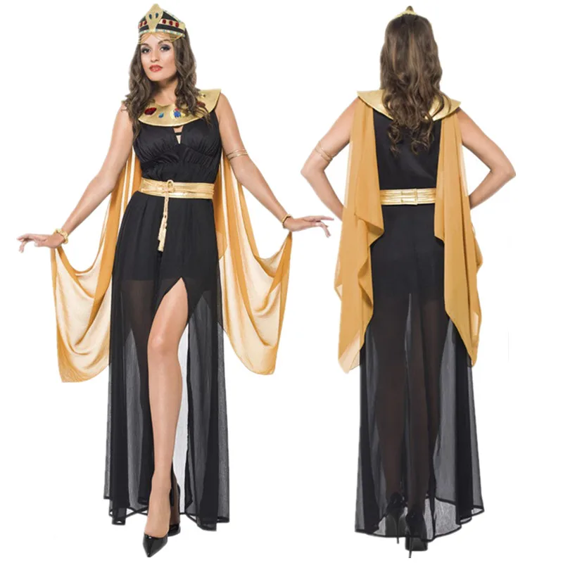 

Sexy Egyptian Pharaoh Queen Costume Adult Cleopatra Fancy Medieval Dress Ladies Halloween Party Cosplay Costumes For Women