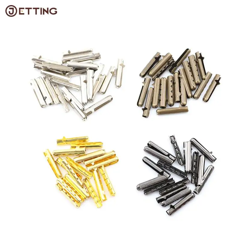 

50pcs/set Shoelace Head Aglets DIY Shoelaces Repair Shoe Lace Tips Rope Head Clip Alloy For Shoestrings Bullet Shoes Accessories