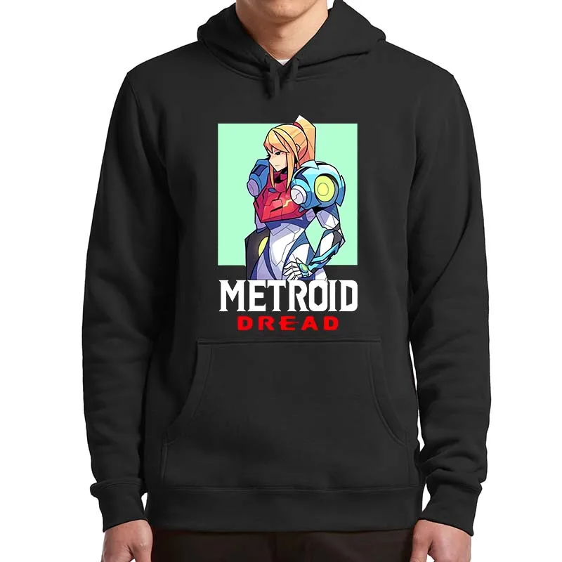 

Metroid Dread Samus Aran Hoodies Action-adventure Game Hooded Sweatshirt Soft Casual Oversized Essential Hoodie