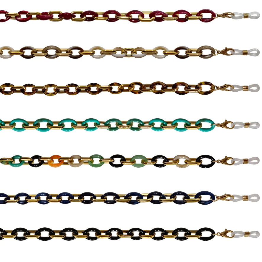 Акриловые крупные Овальные Цепочки для очков, фиксаторы для очков