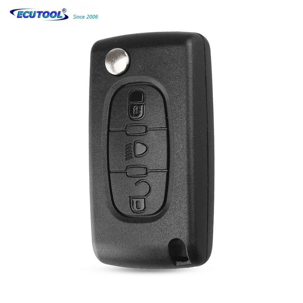 

20x For CITROEN C2 C3 C4 C5 C6 C8 Remote Flip Car Key Shell Case Fob 3 Buttons No Groove CE0536