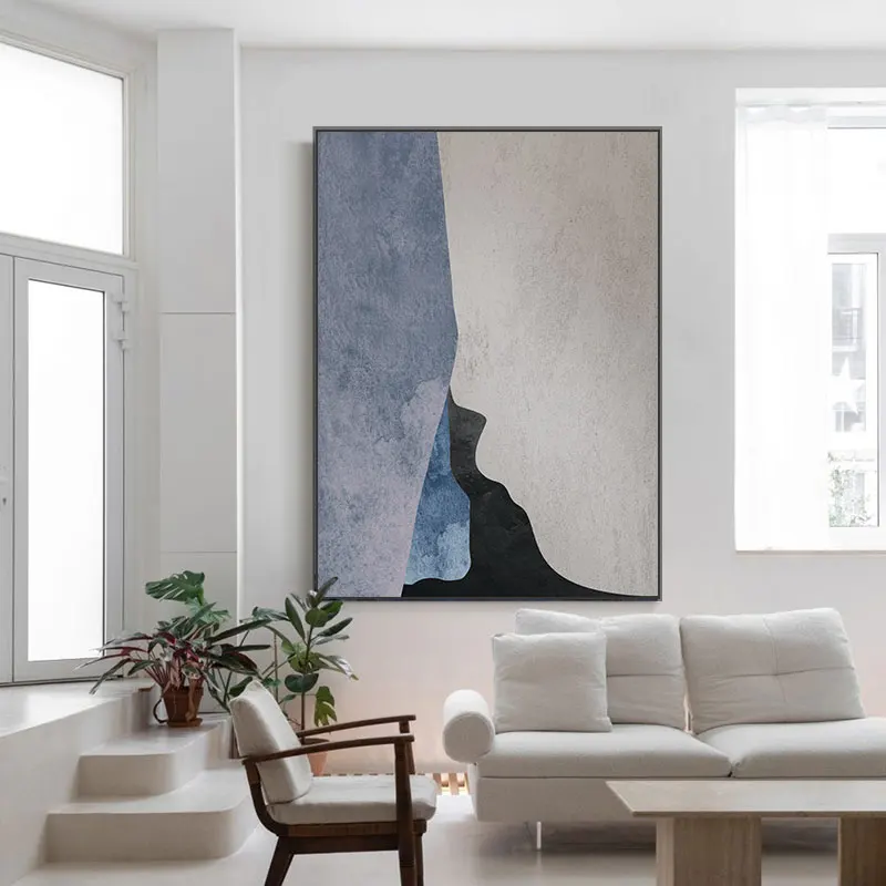 

Modern Abstract Painting, Canvas Painting with Ink Effect, Geometric Canvas Painting with Modern Abstract Painting, Line Aesthet