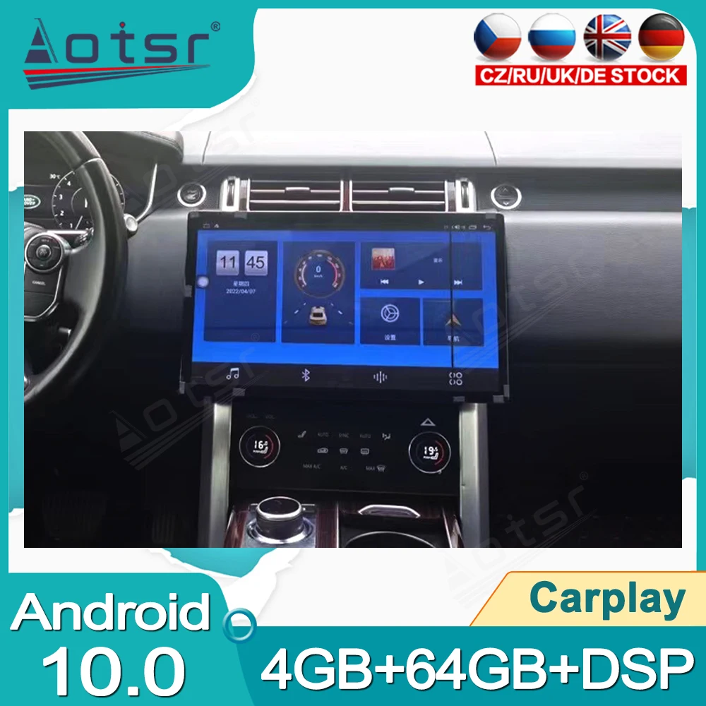 Radio con GPS para coche, Radio con reproductor DVD, Android, estéreo, Carplay, 15,6 pulgadas, para Land Rover Range Rover Vogue Sport 2013, 2014, 2015, 2016, 2017