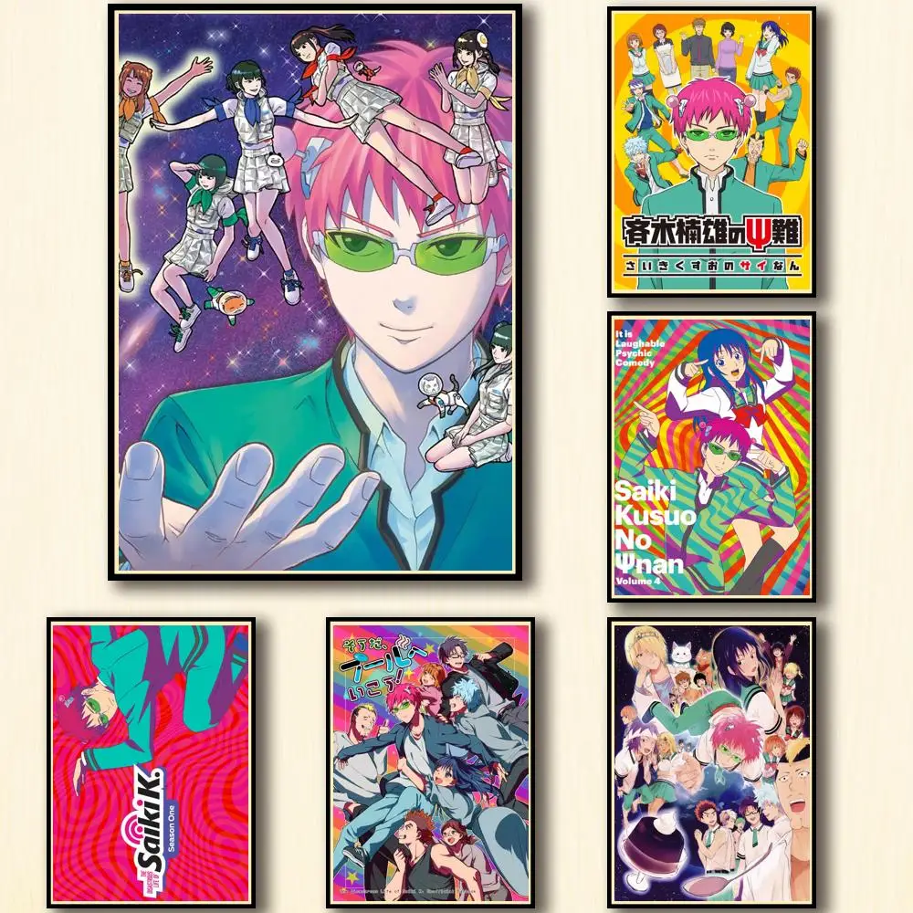 

30Style Choose Anime The Disastrous Life of Saiki K. Print Art Canvas Poster For Living Room Decoration Home Wall Picture