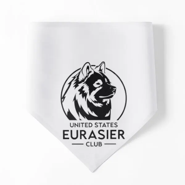 

Бандана с логотипом Us Eurasier Club, черная с собакой, щенок, кошка, шейный платок для питомца, праздничный вечерний ошейник, костюм, шарф, платок