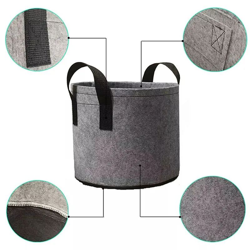 Тканевый садовый фотоконтейнер сумка для выращивания растений цветочные горшки