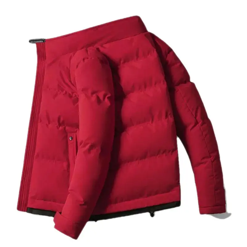 

Men's Solid Jacket Thick Warm Jacket Long Hooded Jacket Windproof Padded Men's Streetwear Hip Hop Bomber Jacket Winter 2022 Paca