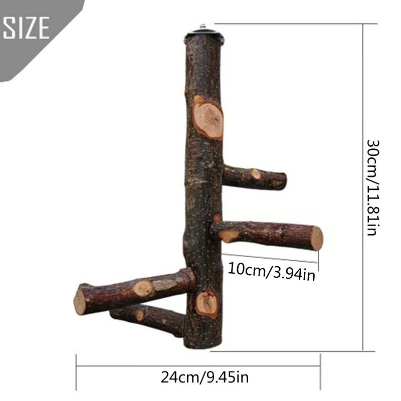 

Натуральный Деревянный окунь, игрушечный попугай, стоячие стержни, 4 коротких подставки для маленьких и средних птиц, Многофункциональная и...