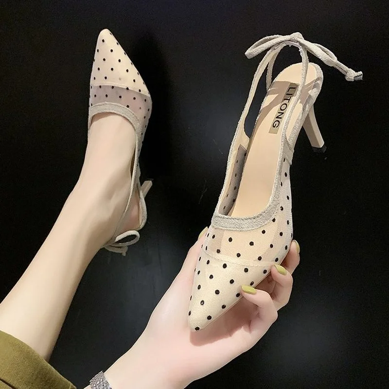 осенняя обувь женская Сандалии каблуки мюли сандалии женские 2021 Туфли-лодочки