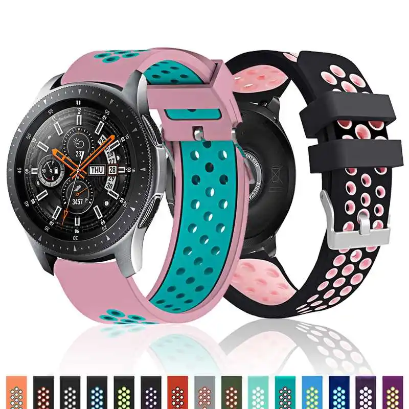 

YouYaeMi Bicolor Silicone Strap For Samsung Galaxy Watch 2 Watch2 Band Smart Watch Wristband Bracelet WatchBand