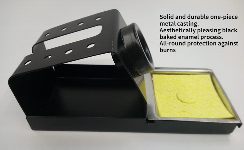 

936 Metal Soldering Iron Stand Soldering Iron Stand Soldering Stand Single Slot Black Full Protection