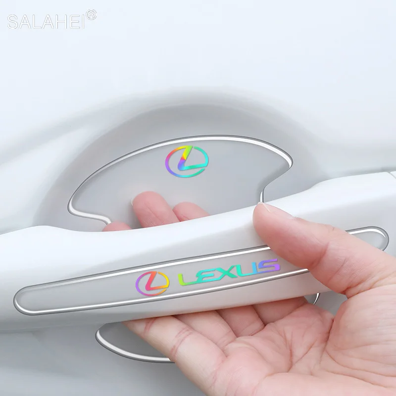 

4/8pcs Car Door Handle Bowl Sticker Anti-scratch Protector Strips For Lexus NX GS RX IS ES GX LX RC UX 200 250 300 350 LS 450H