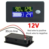 12v battery capacity indicator li ion lead acid battery tester with temperature voltmeter lcd display indicator monitor meter