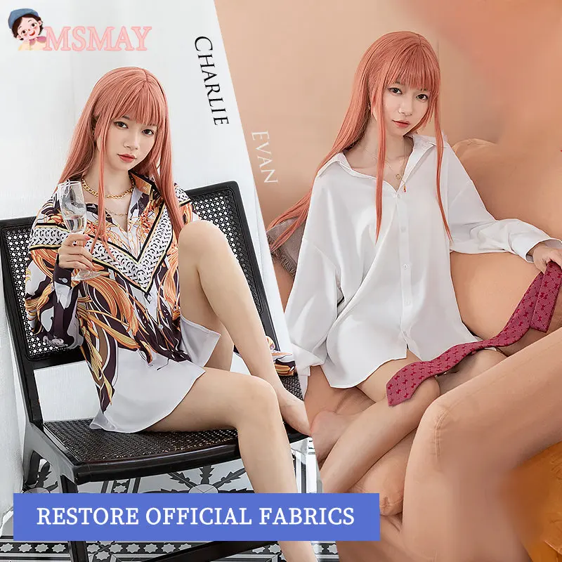 

Женский светлый и ночной костюм для косплея Эвана Чарли Осборна, повседневный белый сексуальный костюм для рубашки, ожерелье, серьги, аксессуары для галстука