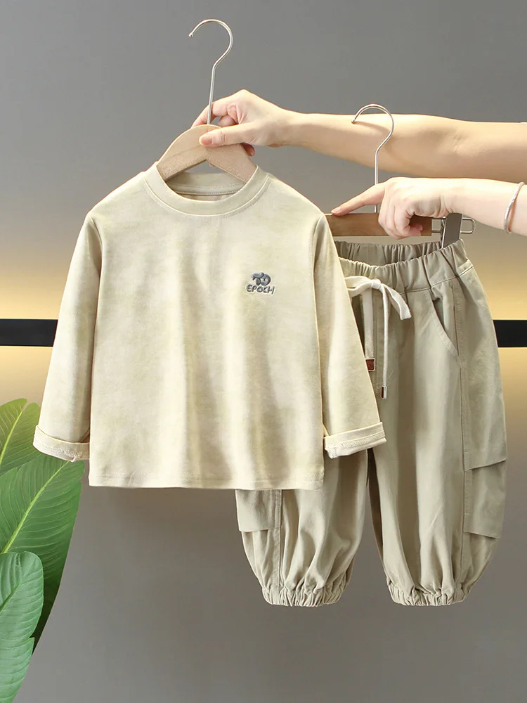 3 шт./комплект детский трикотажный кардиган + футболка штаны