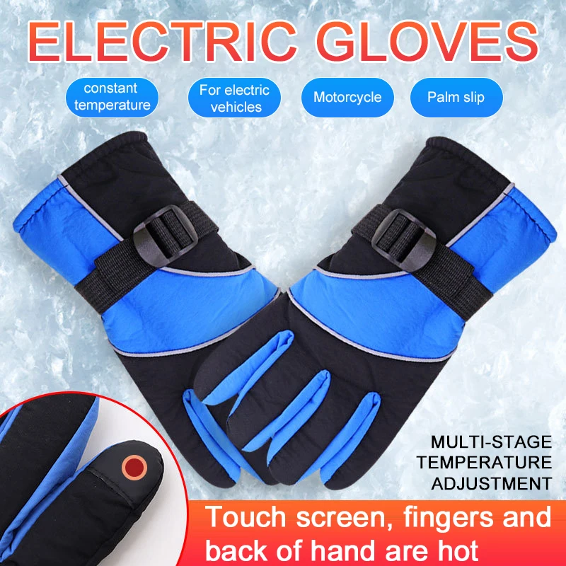

Перчатки с электрическим подогревом для мужчин и женщин, зимние теплые спортивные перчатки для лыжного спорта, снега, мотоцикла, сноуборда, ...