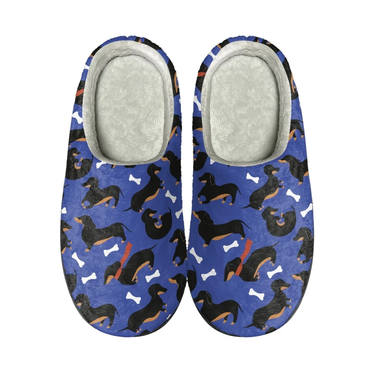 

Dachshund Design Warm Cozy Men Cotton Slippers Non-Slip Women's Floor Slides Casual Comfortable House Slippers Print On Demand