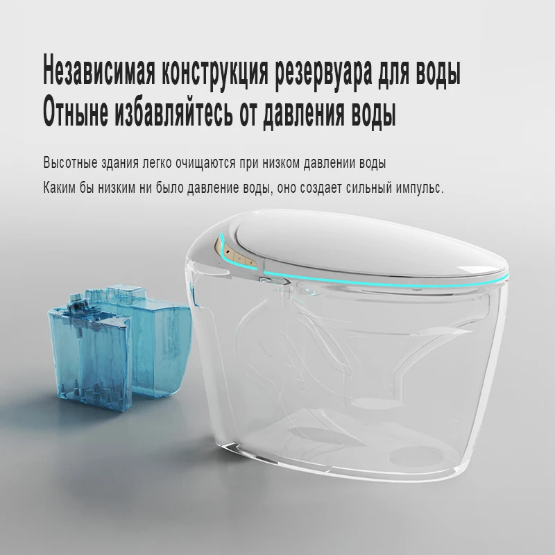 Фото Умный туалет 820, стерилизация УФ-светом, интеллектуальное кольцо сиденья с постоянной температурой №5