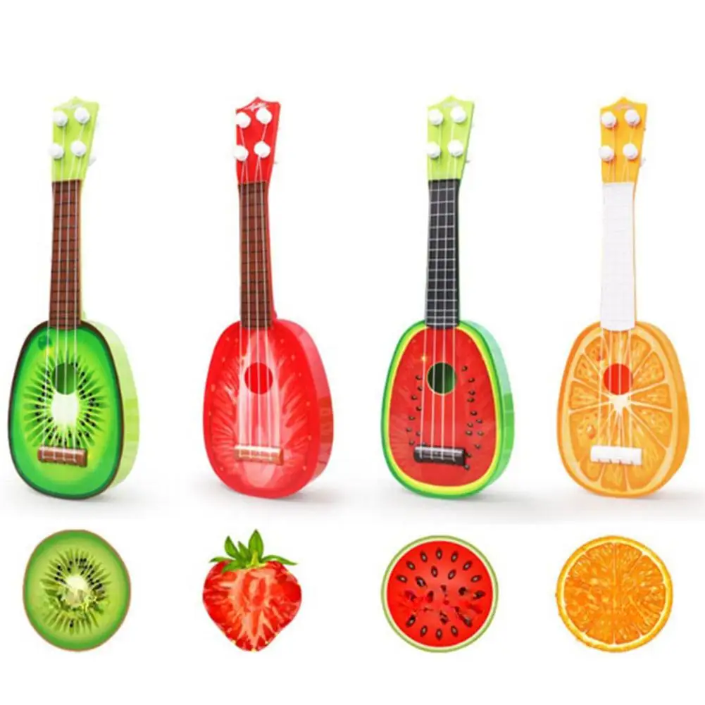 

YFASHION Cute Musical Ukulele Fruit Pattern Lovely Mini Guitar Musical Instrument Puzzle Educational Children Toys