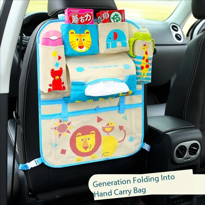 

Korean version car seat back storage bag cartoon children's car seat back hanging bag car storage bag