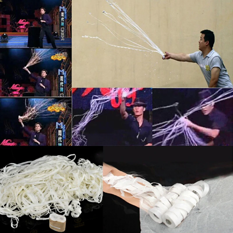 

Ultra-thin Colorful Spider Thread Throw Streamers 16 Heads Essential Stage Magic Accessory for Magician Trick Gimmick Magic Prop