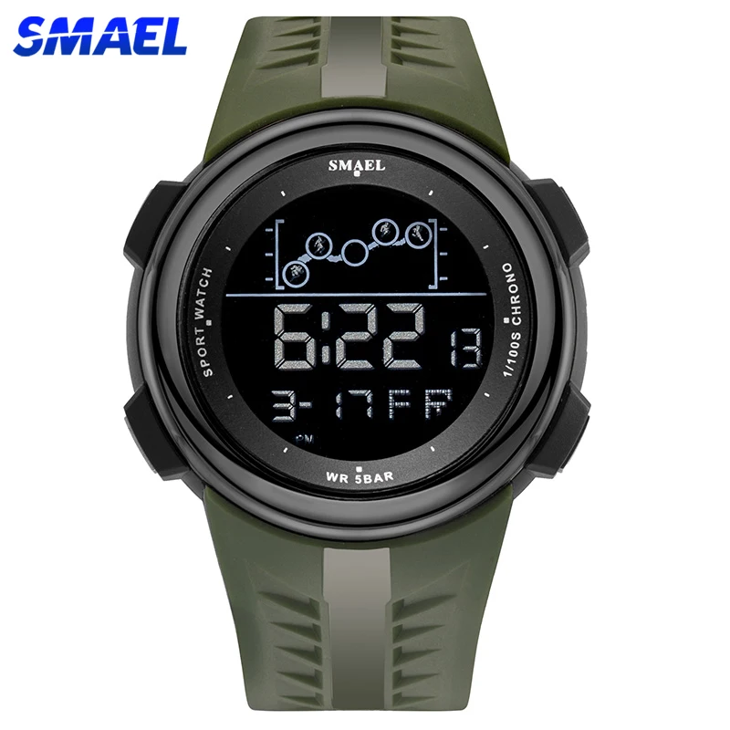 

SMAEL Brand Military Digital Men Watch 50m Waterproof Wristwatch Fashion Sport LED Quartz Clock Male Watches Relogio Masculino