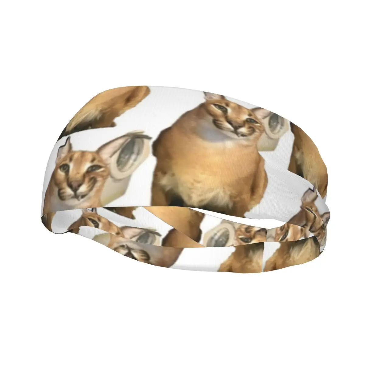 

Повязка на голову FLOPPA для мужчин и женщин, повязка на голову с принтом кота, смирк, для бега, йоги, пота