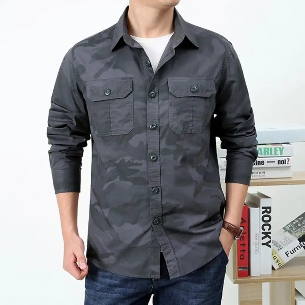 

Stylish Autumn Top Single-breasted Lapel Autumn Shirt Soft Plus Size Autumn Top