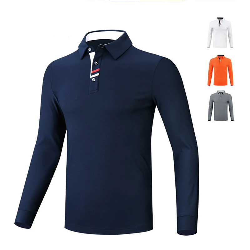 Golf Cloting Men Winter Long Sleeve T-Shirt Outdoor Sport Breathable Quick-drying Leisure Golf POLO Shirt High Quality Golf Top