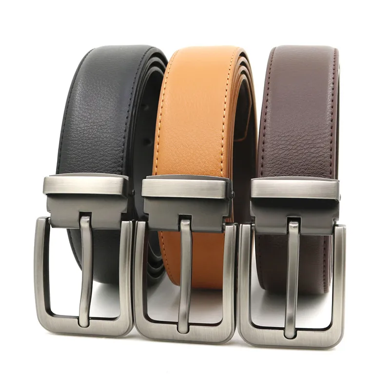 New Needle Buckle Belt for Men's High Quality Buckle Jeans Cowskin Casual Belts Business Cowboy Waistband Male Fashion Designer