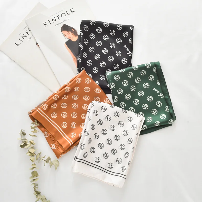 

Женский Шелковый квадратный шарф, однотонный атласный шейный бандаж для волос, мягкий пляжный хиджаб, женский платок, бесплатная доставка, ...