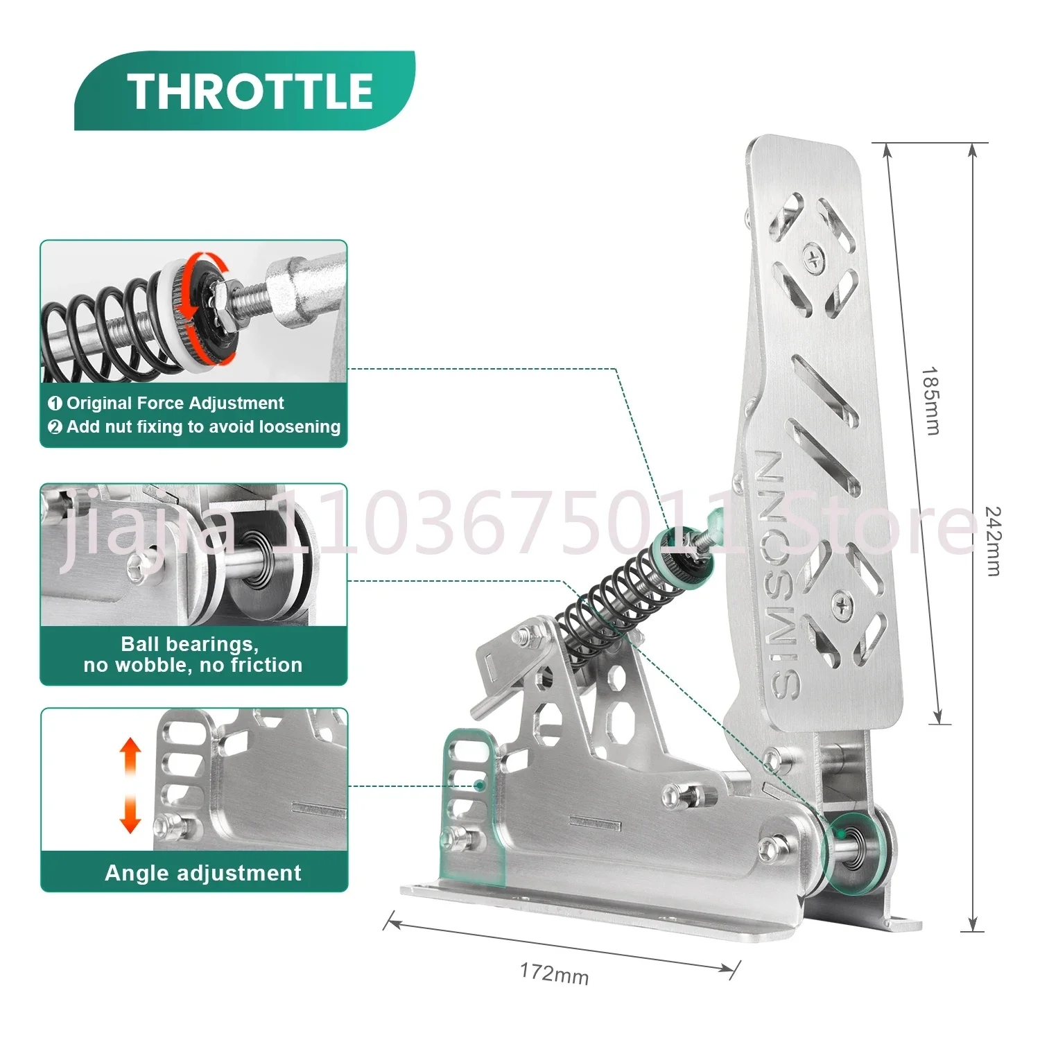 SIMSONN новые профессиональные педали сим-карты гоночные для ПК гоночный симулятор