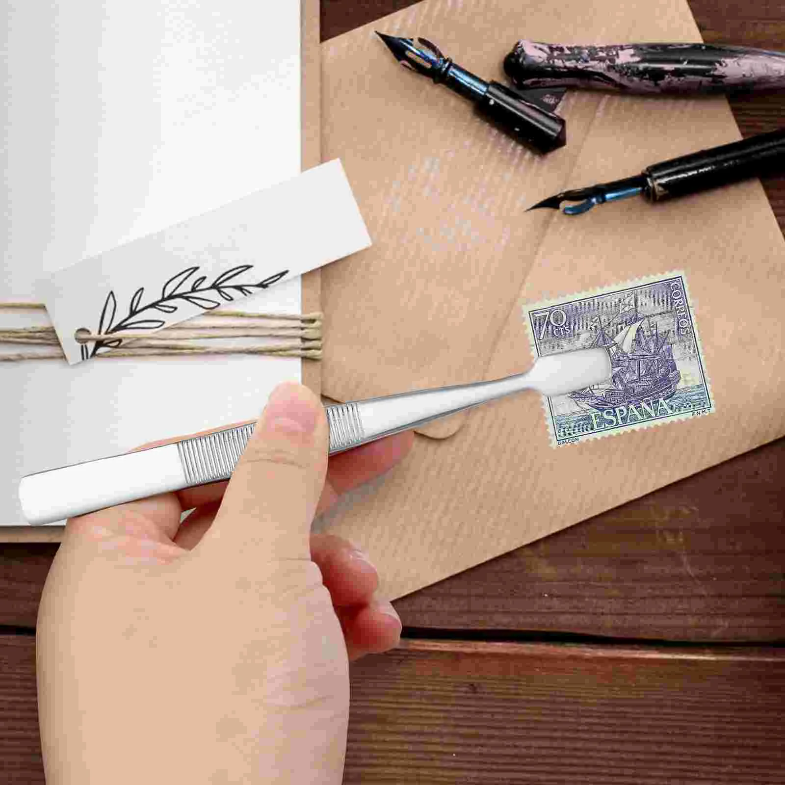 Пинцет для наращивания ресниц штамп с плоским кончиком макияжа альбом